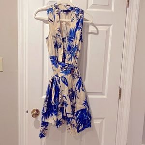 Tropical print sleeveless dress